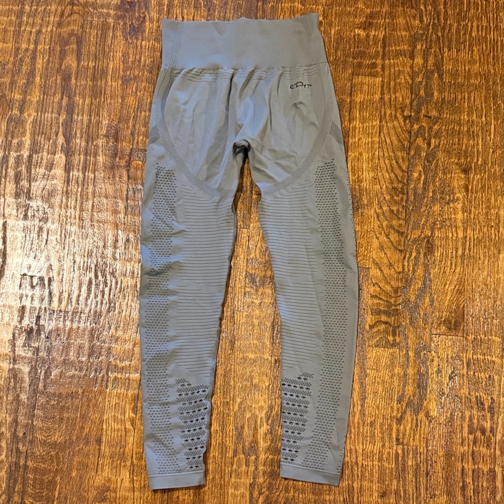 ECHT Prime Seamless High Waisted Leggings Gray Gym Workout Yoga Pants Size M